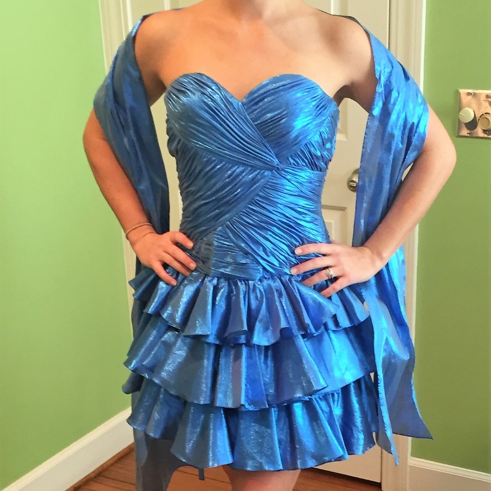 Blue cocktail dress